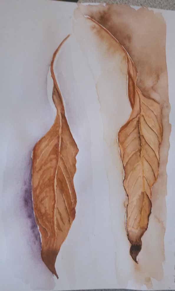 The work of a participant in the workshop-leaves